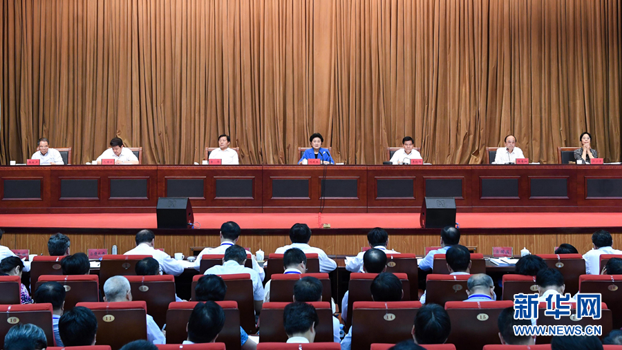 6月25日，全國民族團結進步創建經驗交流現場會在內蒙古興安盟召開，中共中央政治局委員、國務院副總理劉延東出席會議并講話。 新華社記者 陳曄華 攝