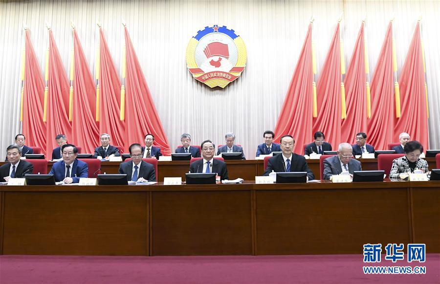 1月22日，政協第十二屆全國委員會常務委員會第二十四次會議在北京開幕。全國政協主席俞正聲出席開幕會。 新華社記者 燕雁 攝