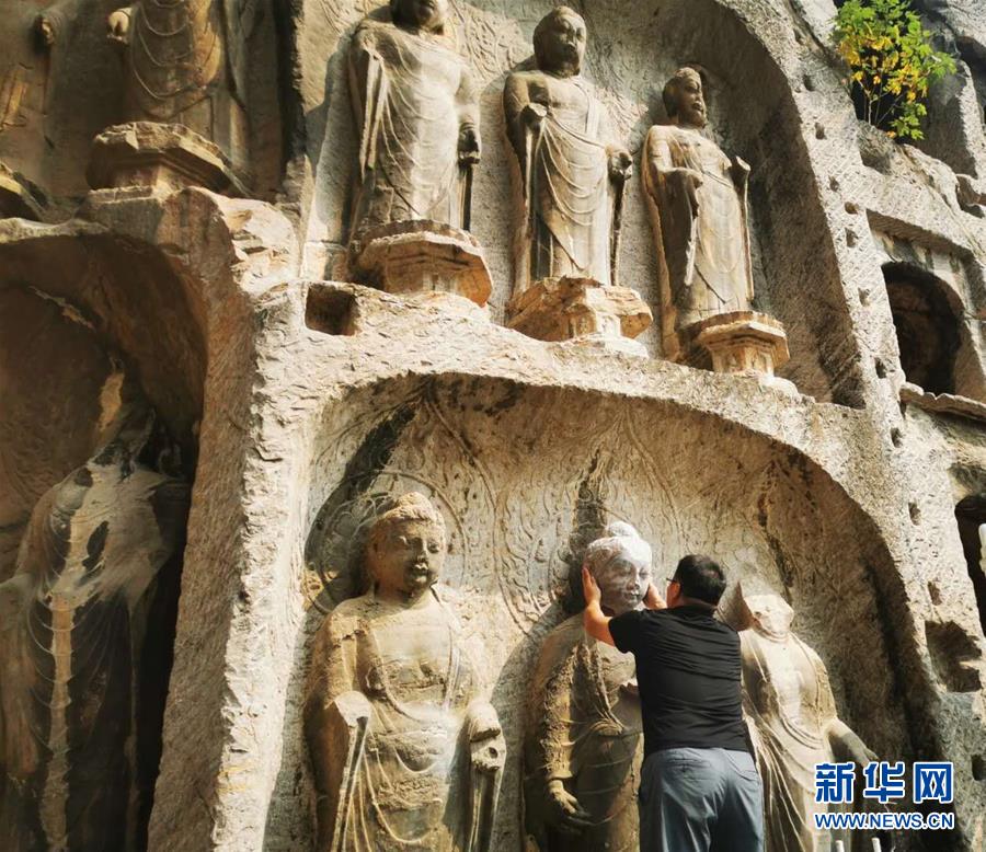 （圖文互動）（4）合體了，龍門石窟流散佛首首次實現“數字復位”