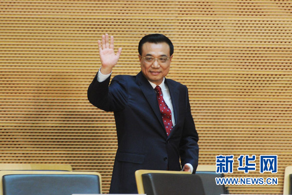 5月5日，中國國務院總理李克強在位于亞的斯亞貝巴的非洲聯盟總部發表題為《開創中非合作更加美好的未來》的演講。 新華社記者 謝環馳 攝 