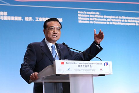 李克強總理2日在中法工商峰會演講時表示，中法建交50年來，兩國關系積累了寶貴經驗，未來50年的中法關系將更燦爛輝煌。中國政府網