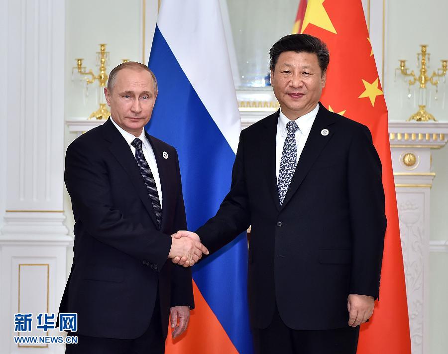 6月23日，國家主席習近平在烏茲別克斯坦塔什干會見俄羅斯總統普京。新華社記者李濤攝