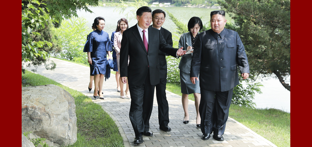 習近平會見朝鮮勞動黨委員長、國務委員會委員長金正恩